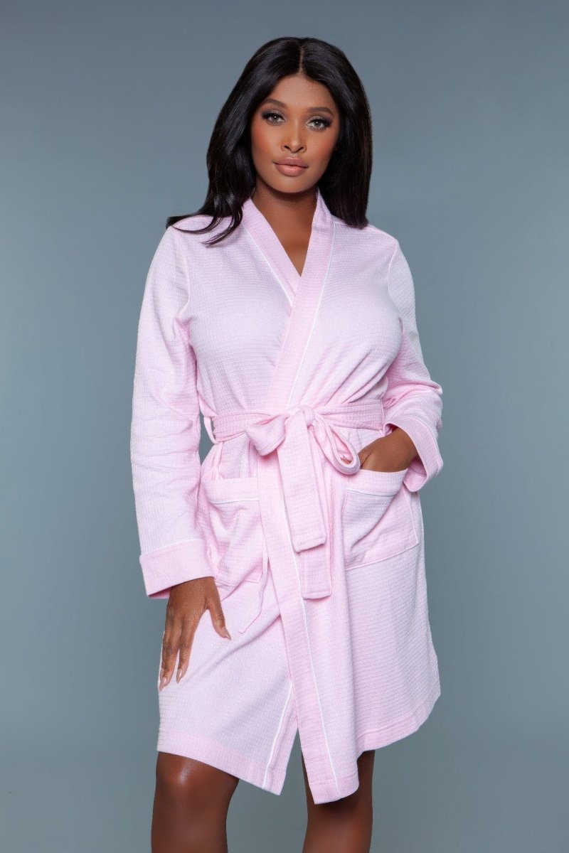 The Perfect Waffle Robe – Soft Cotton Blend with Modern Color Trim - Demented Sisters