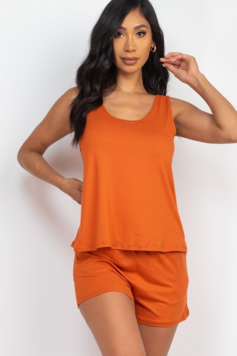 Relaxed Tank Top & Shorts Set – Soft Jersey Fit for Lounging or Errands - Demented Sisters