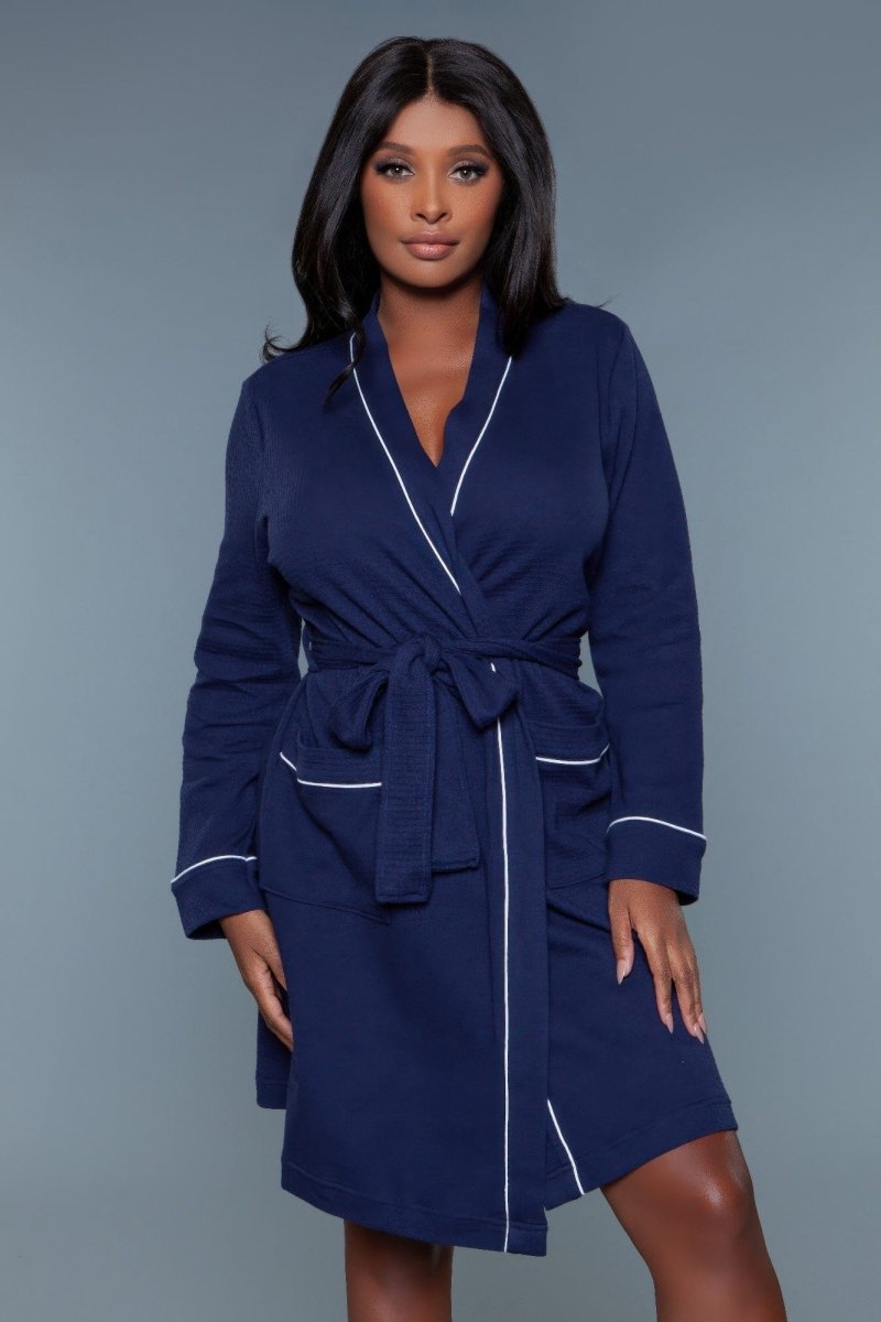 The Perfect Waffle Robe – Soft Cotton Blend with Modern Color Trim - Demented Sisters