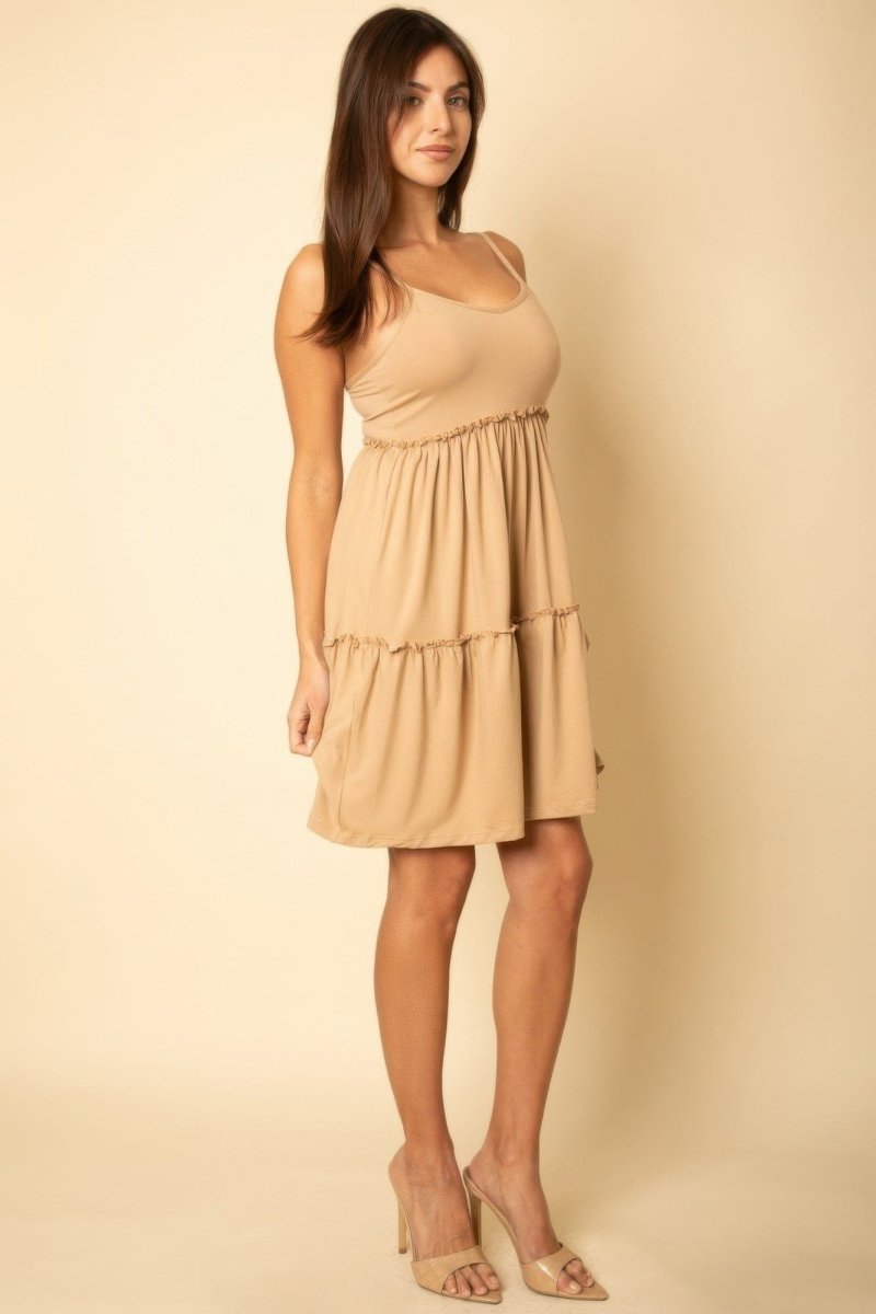 Cami A Line Tiered Midi Dress - Demented Sisters