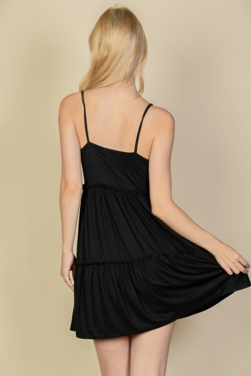 Cami A Line Tiered Midi Dress - Demented Sisters