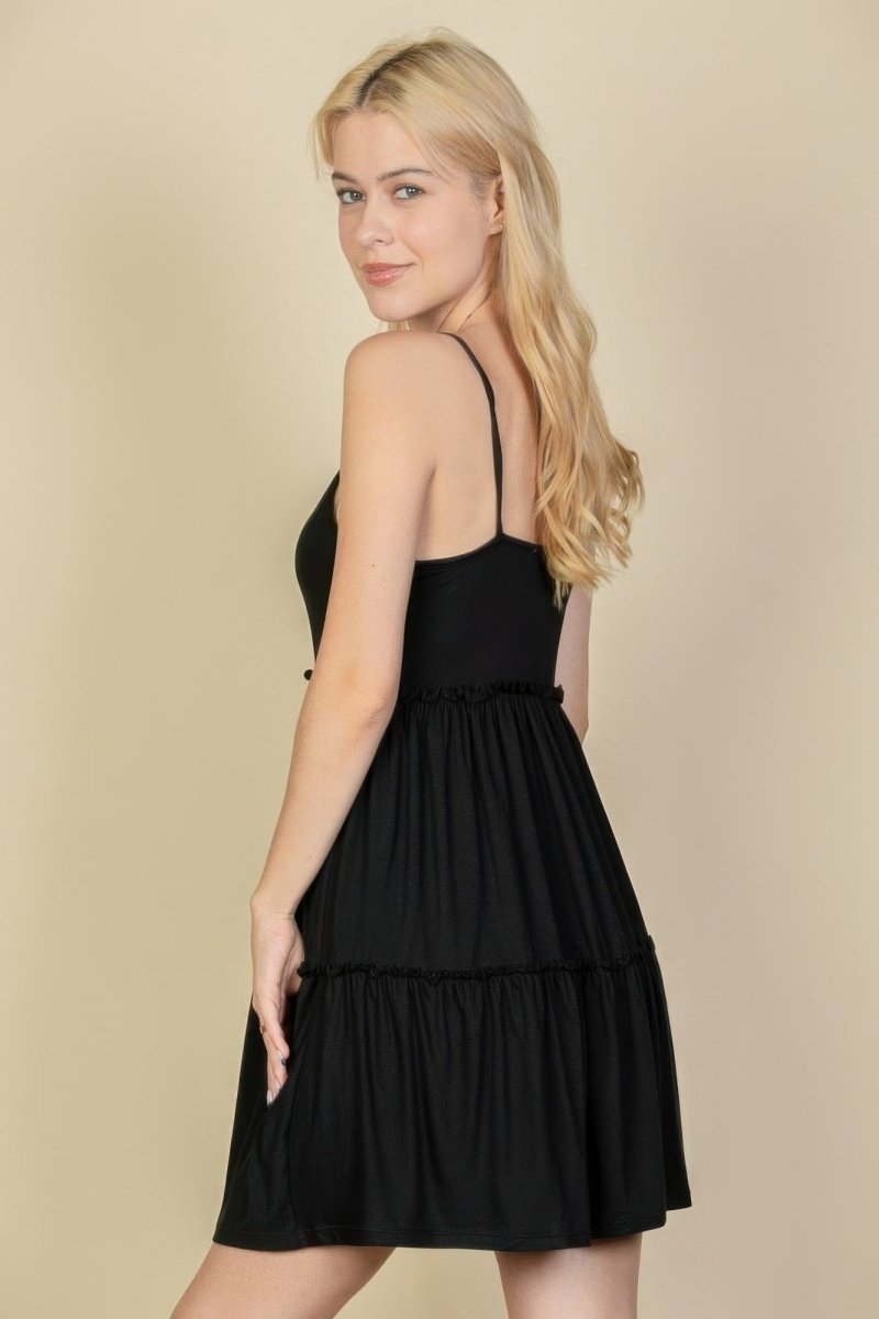 Cami A Line Tiered Midi Dress - Demented Sisters