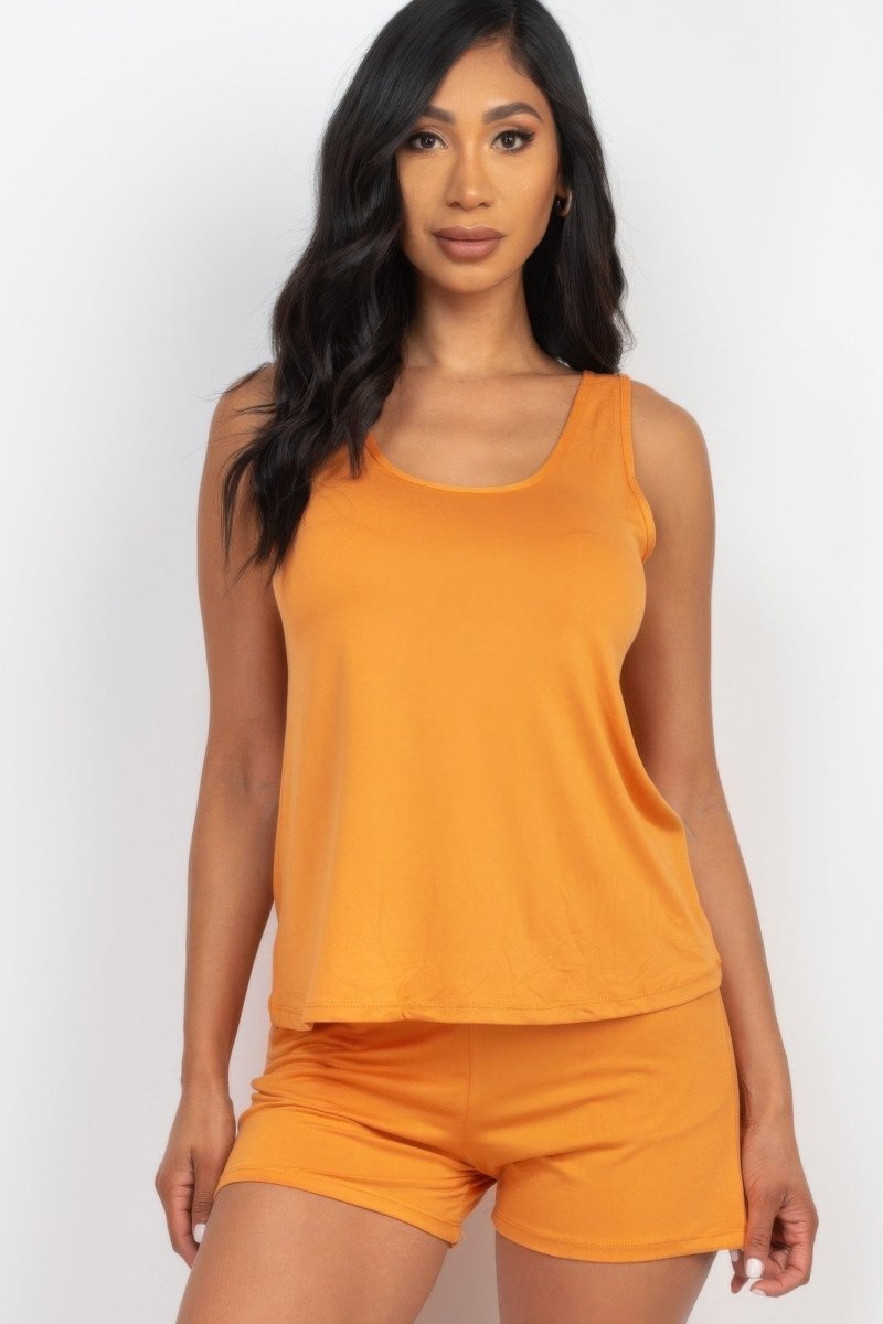 Relaxed Tank Top & Shorts Set – Soft Jersey Fit for Lounging or Errands - Demented Sisters