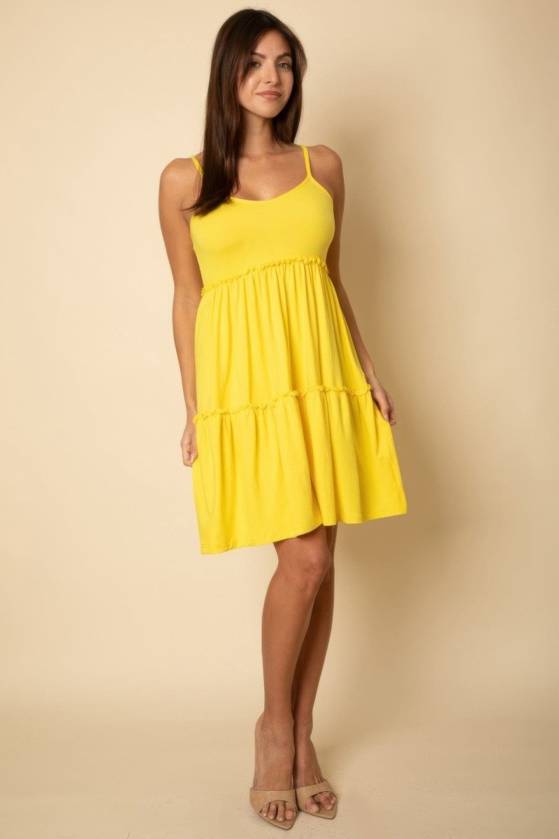 Cami A Line Tiered Midi Dress - Demented Sisters