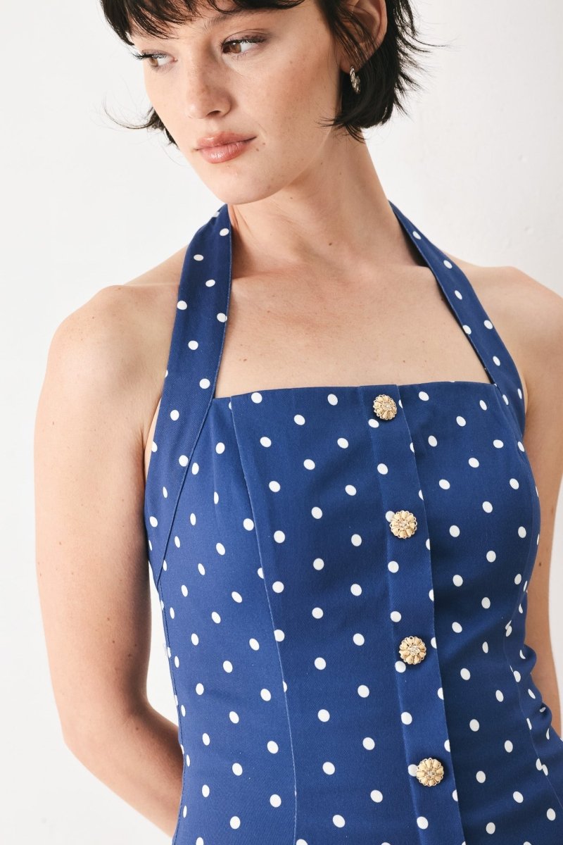 DOTS & DREAMS WOVEN MINI DRESS - Demented Sisters