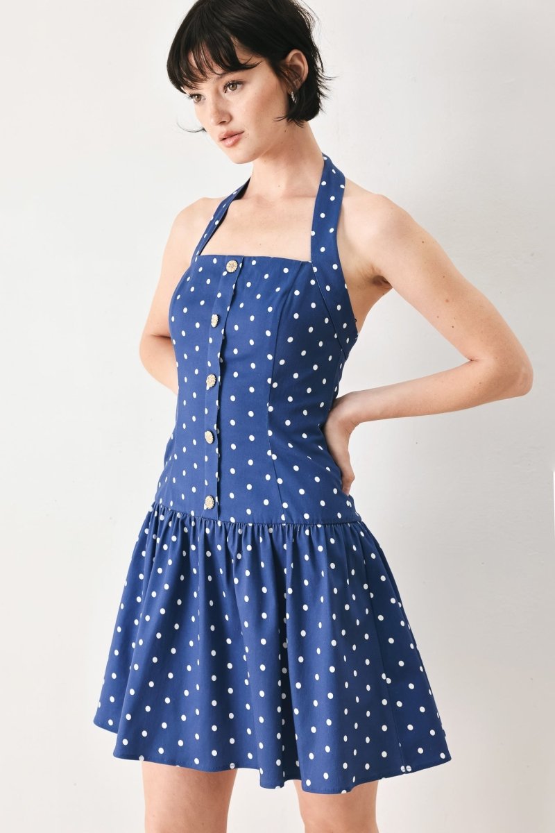 DOTS & DREAMS WOVEN MINI DRESS - Demented Sisters