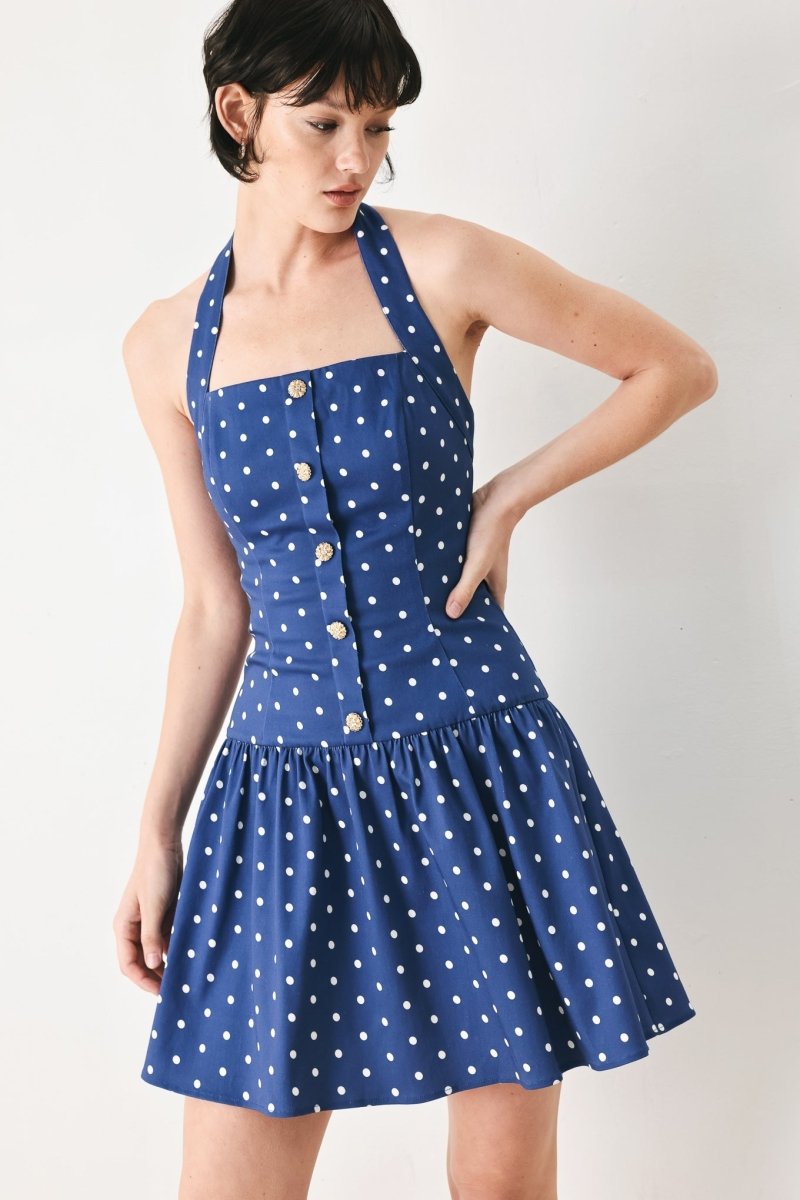 DOTS & DREAMS WOVEN MINI DRESS - Demented Sisters