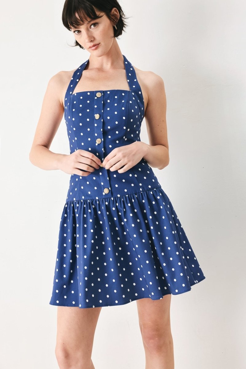 DOTS & DREAMS WOVEN MINI DRESS - Demented Sisters