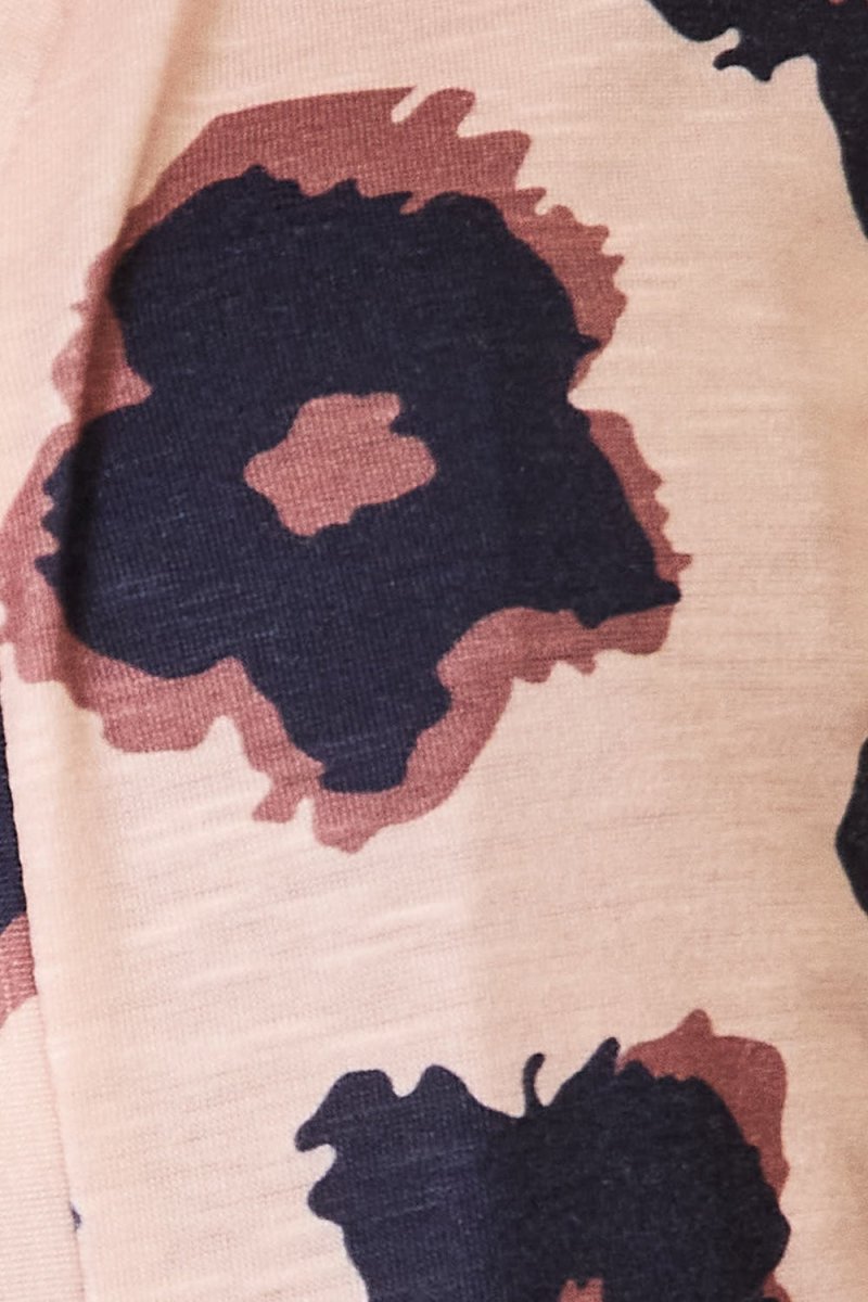 Double Take Printed Button Front Longline Cardigan - Demented Sisters