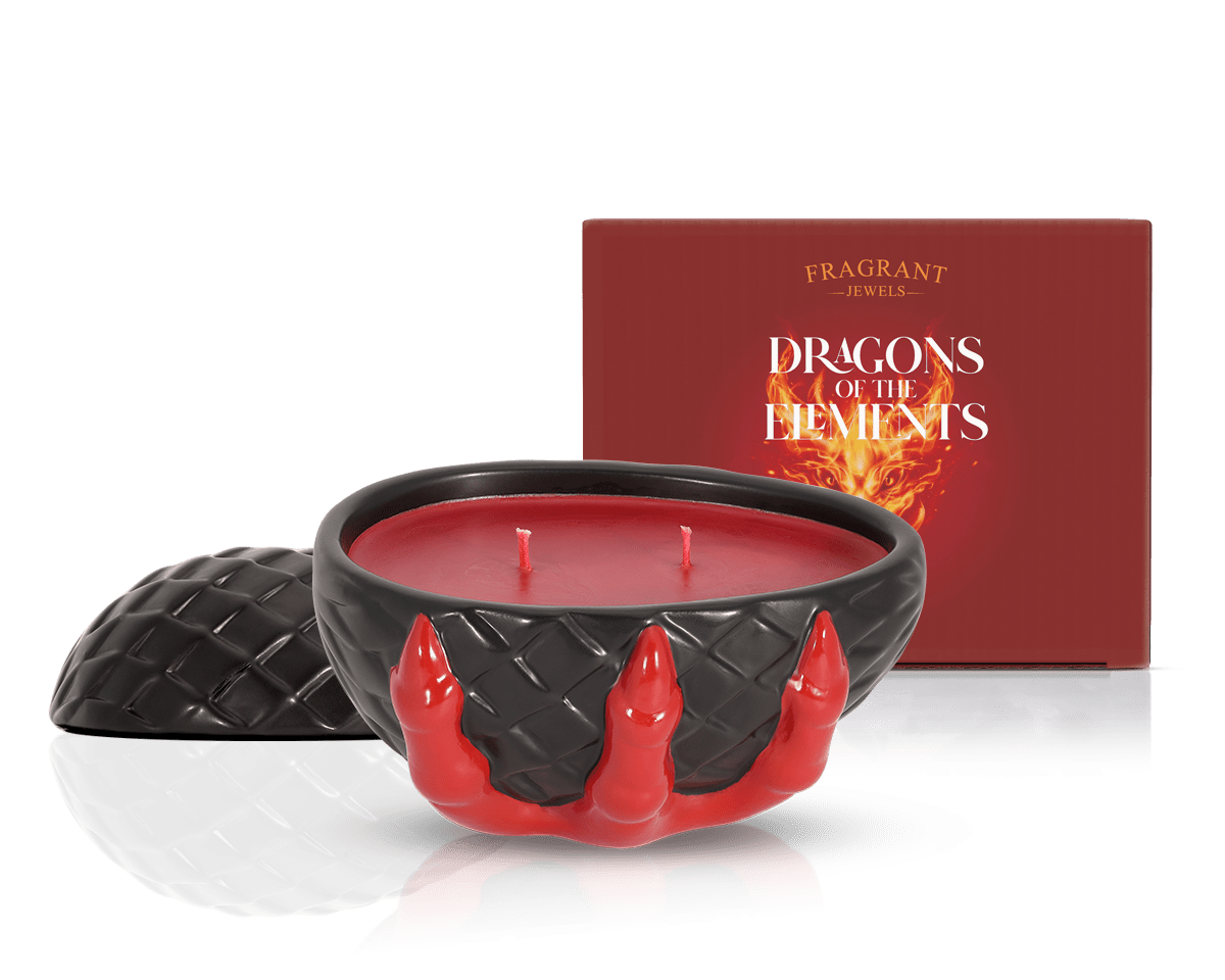 Dragons of the Elements - Fire Dragon - Jewel Candle (Ringless) - Demented Sisters