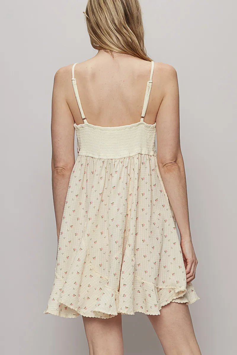 POL Ruffled Hem Floral Print Cami Mini Dress - Demented Sisters