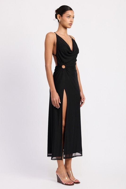 Emory Park Ruched Halter Midi Dress - Demented Sisters