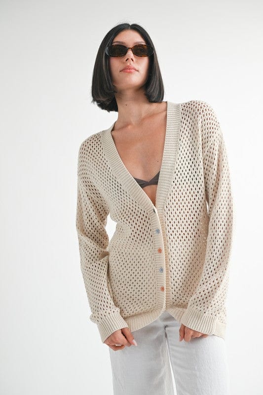 BUTTON UP CROCHET CARDIGAN - Demented Sisters