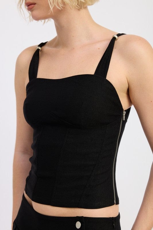 Bold & Flattering Ring Strap Corset Top for a Night Out or Statement Look - Demented Sisters