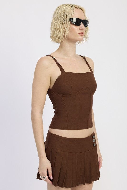 Bold & Flattering Ring Strap Corset Top for a Night Out or Statement Look - Demented Sisters