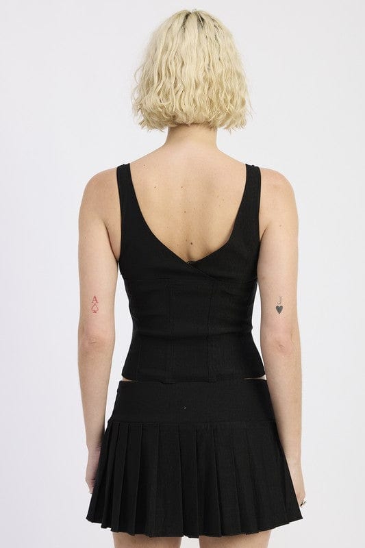 Bold & Flattering Ring Strap Corset Top for a Night Out or Statement Look - Demented Sisters
