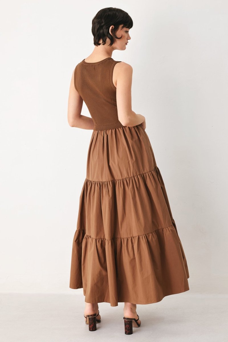 ESPRESSO DREAM SWEATER KNIT MIDI DRESS - Demented Sisters
