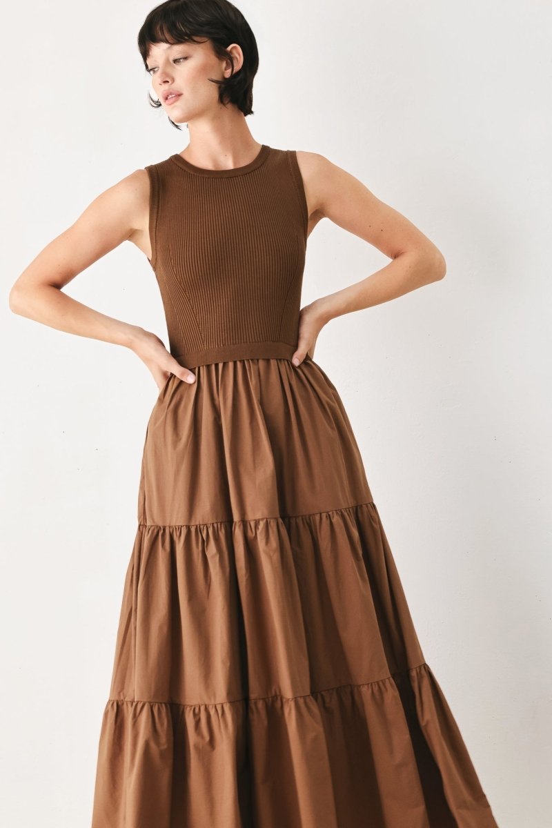 ESPRESSO DREAM SWEATER KNIT MIDI DRESS - Demented Sisters