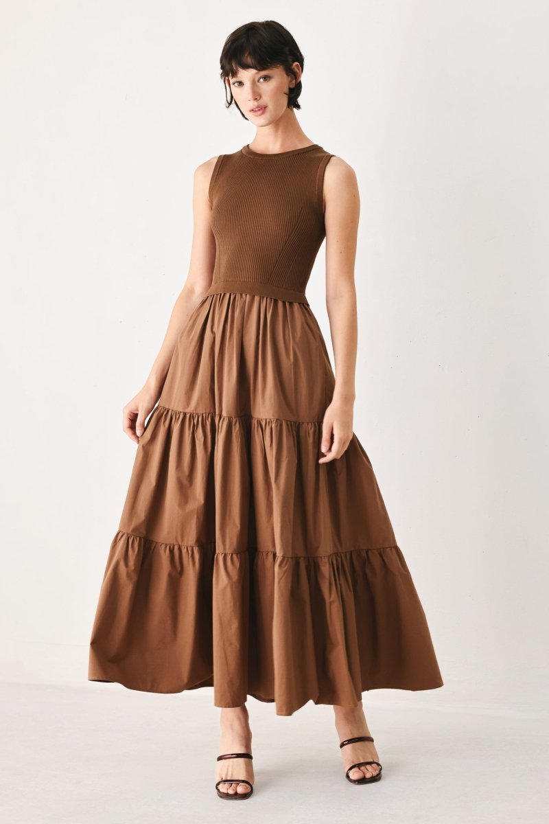 ESPRESSO DREAM SWEATER KNIT MIDI DRESS - Demented Sisters