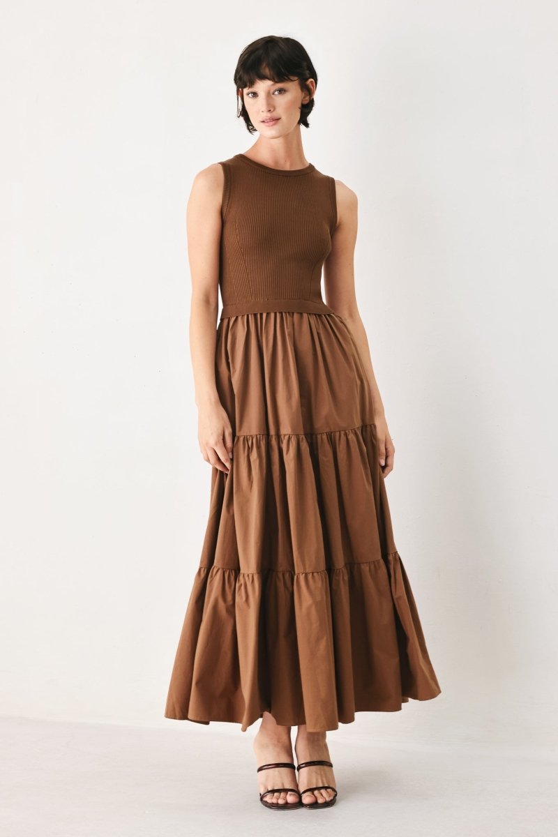 ESPRESSO DREAM SWEATER KNIT MIDI DRESS - Demented Sisters