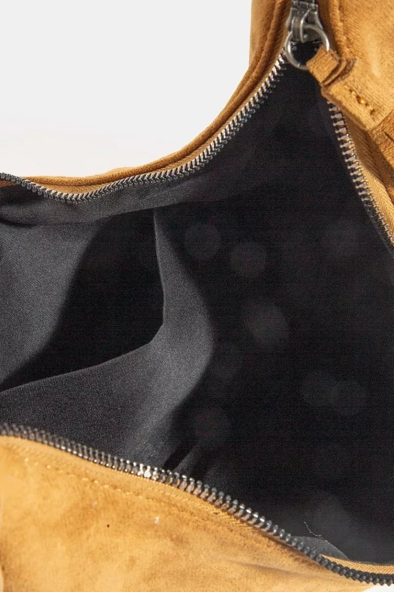 Fame Half Moon Fringe Buckle Strap Hobo Bag - Demented Sisters