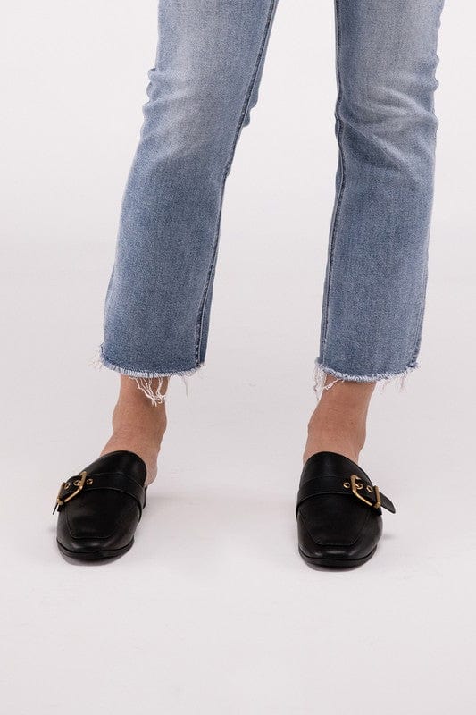 Chantal Buckle Backless Slides Loafer Shoes - Demented Sisters