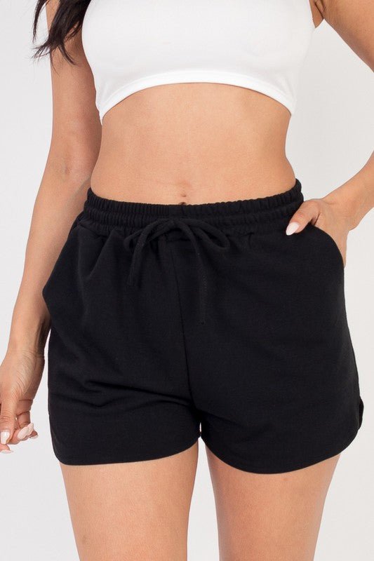 French Terry Active Elastic waistband Shorts - Demented Sisters