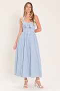 FRESH DAY STRIPE WOVEN MIDI DRESS - Demented Sisters