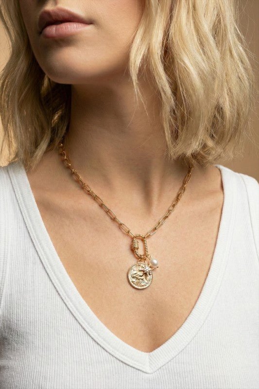 Gold Celestial Charm Chain Necklace - Demented Sisters