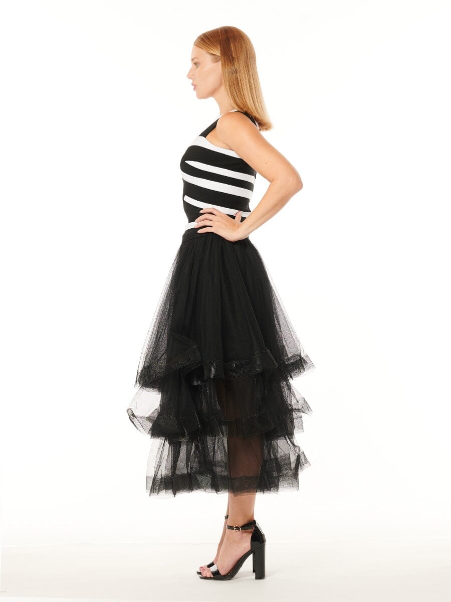 Gothic Ruffle Tiered Mesh Skirt - Demented Sisters