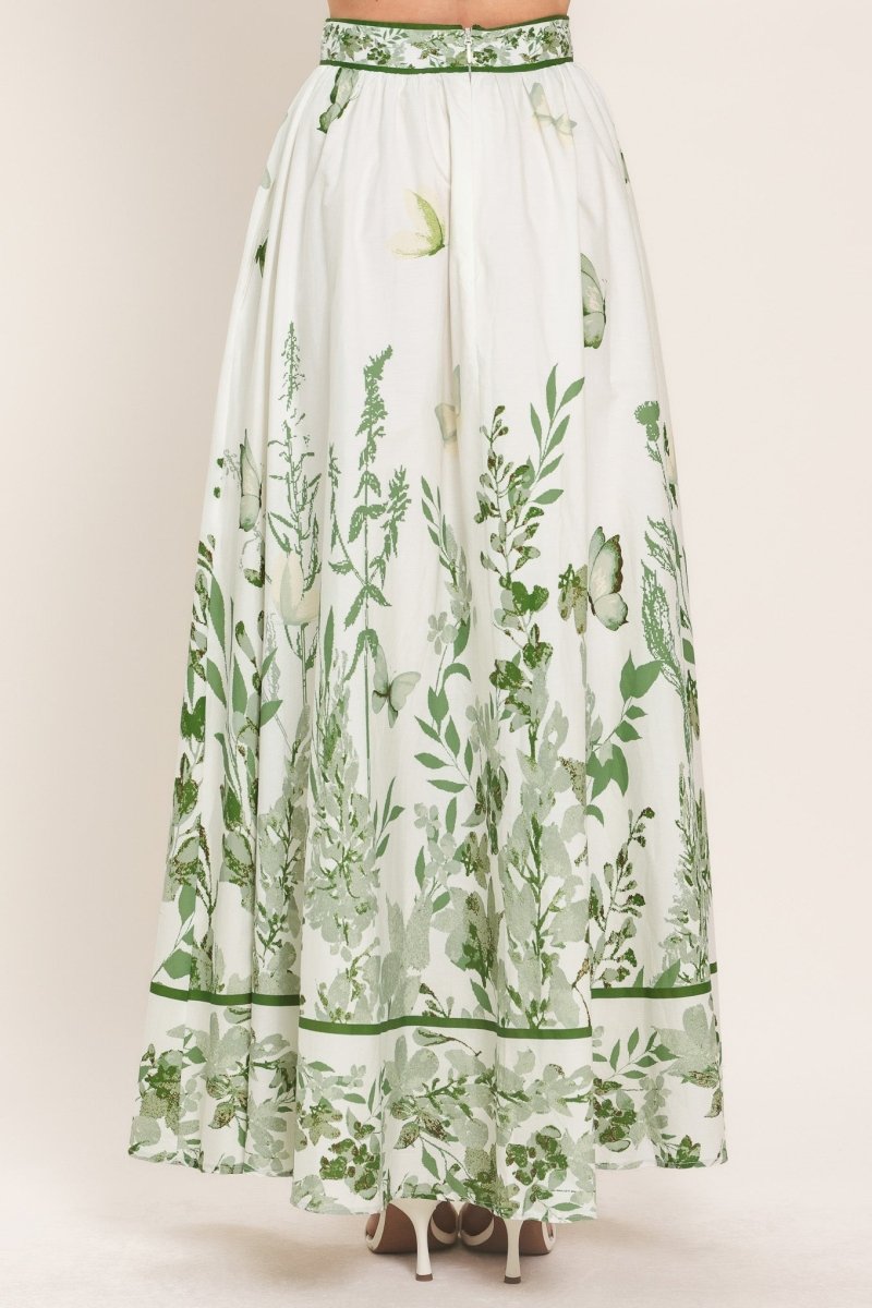 GREENHOUSE ROMANCE WOVEN MAXI SKIRT - Demented Sisters