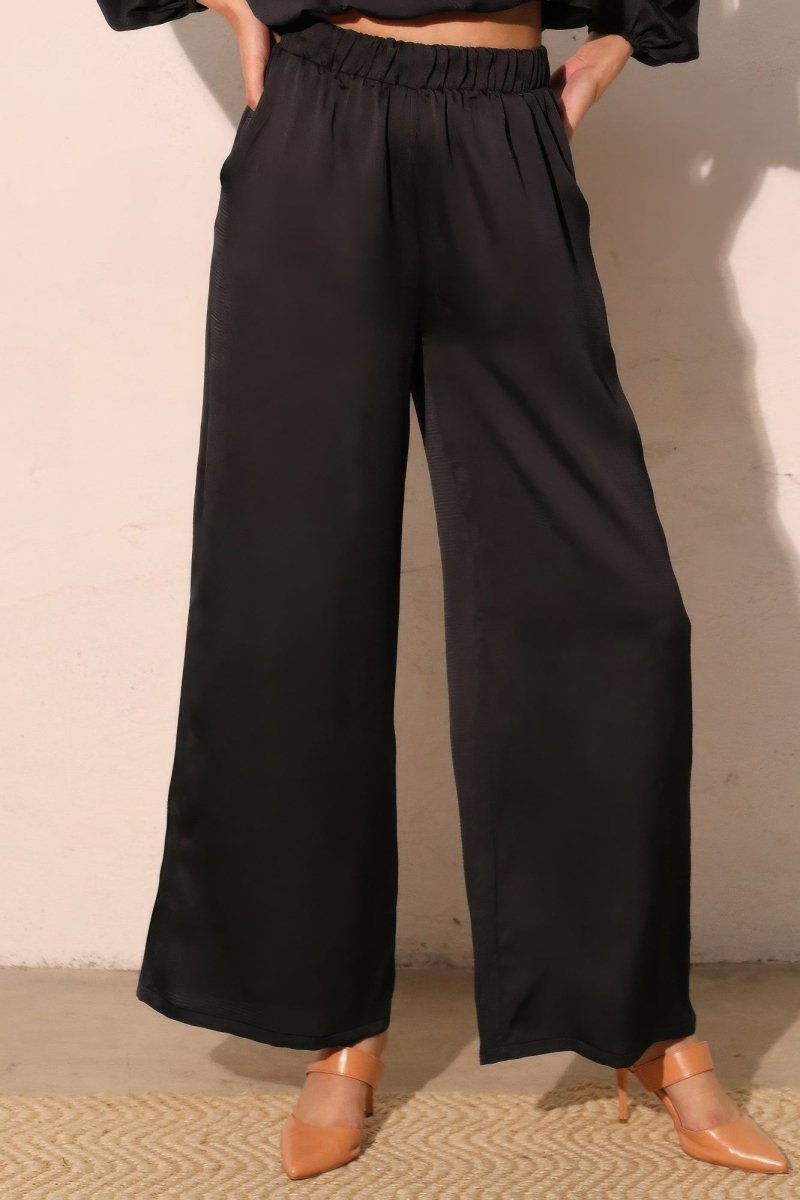 Hammered Satin Pocket Pants - Demented Sisters