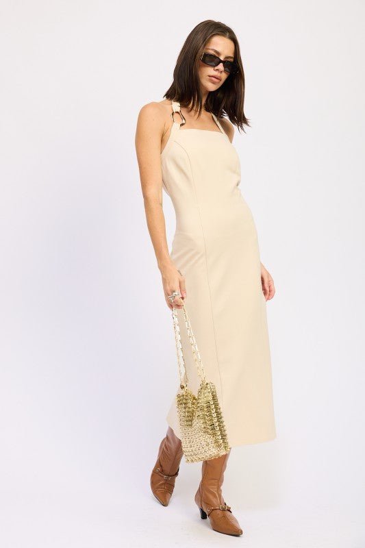 HARDWARD HALTER MIDI DRESS - Demented Sisters