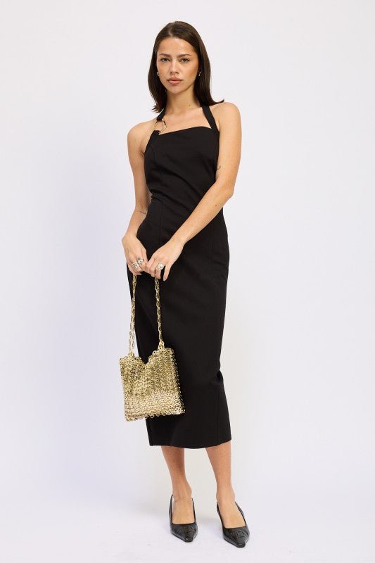 HARDWARD HALTER MIDI DRESS - Demented Sisters