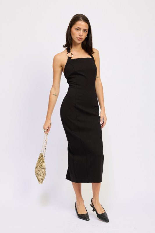 HARDWARD HALTER MIDI DRESS - Demented Sisters