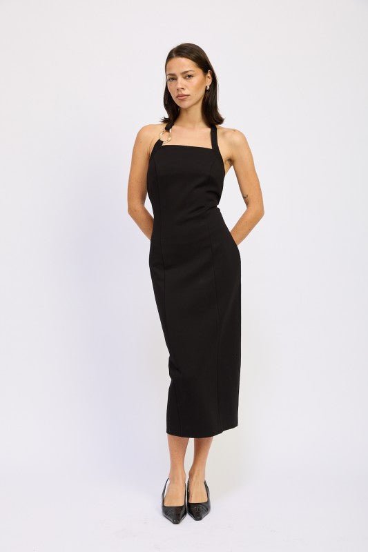 HARDWARD HALTER MIDI DRESS - Demented Sisters