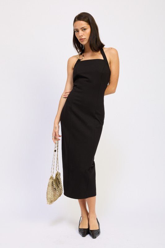 HARDWARD HALTER MIDI DRESS - Demented Sisters