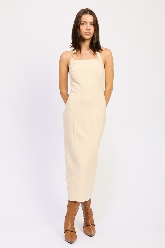 HARDWARD HALTER MIDI DRESS - Demented Sisters