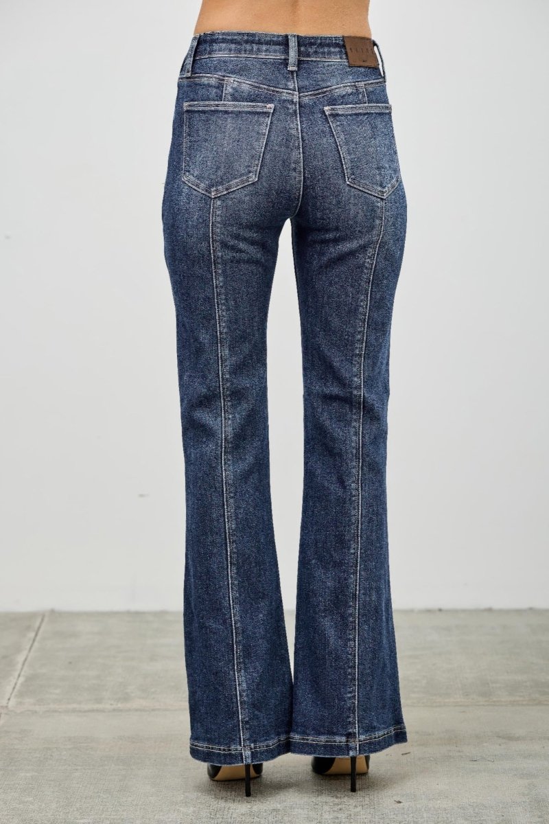 High Rise Boot Cut With Seam Detail - Demented Sisters