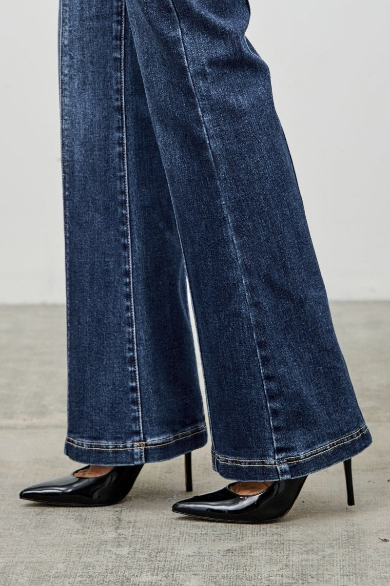High Rise Boot Cut With Seam Detail - Demented Sisters