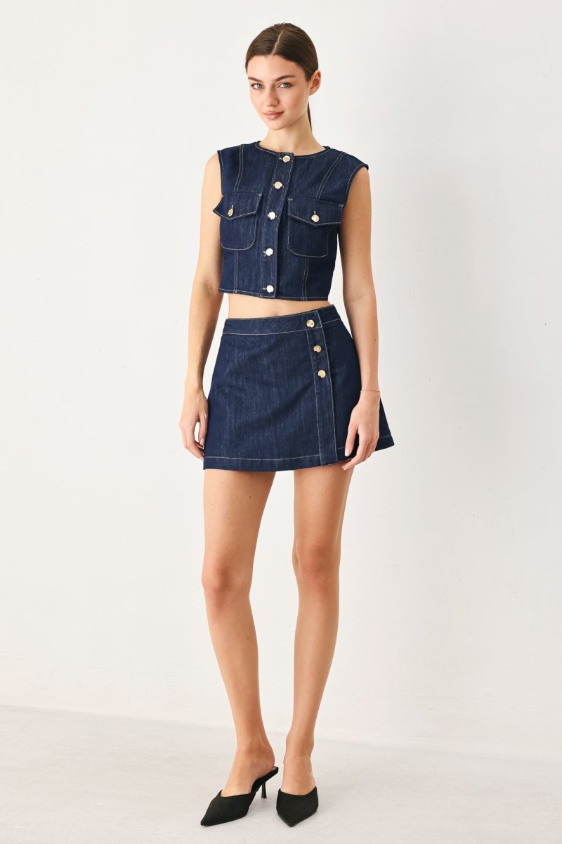 ICONIC INDIGO DENIM SKORT - Demented Sisters