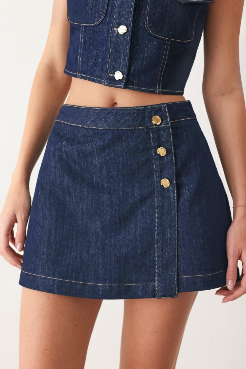 ICONIC INDIGO DENIM SKORT - Demented Sisters