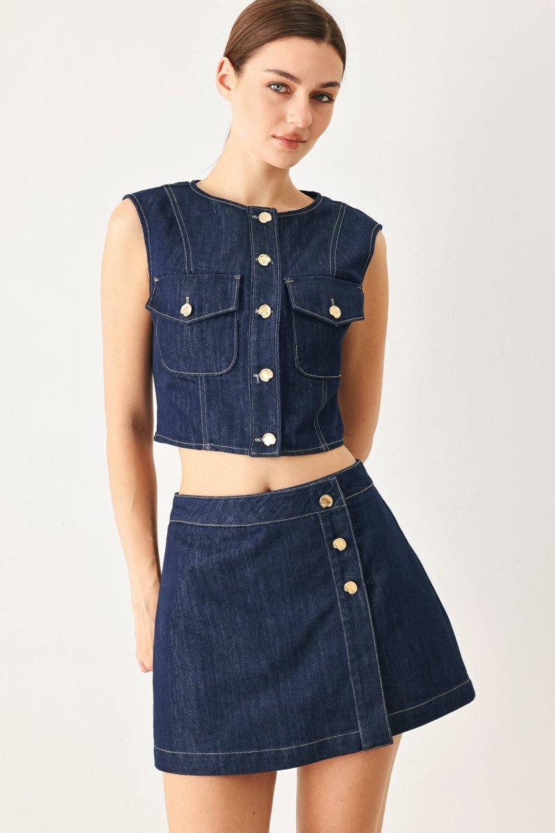 ICONIC INDIGO DENIM SKORT - Demented Sisters
