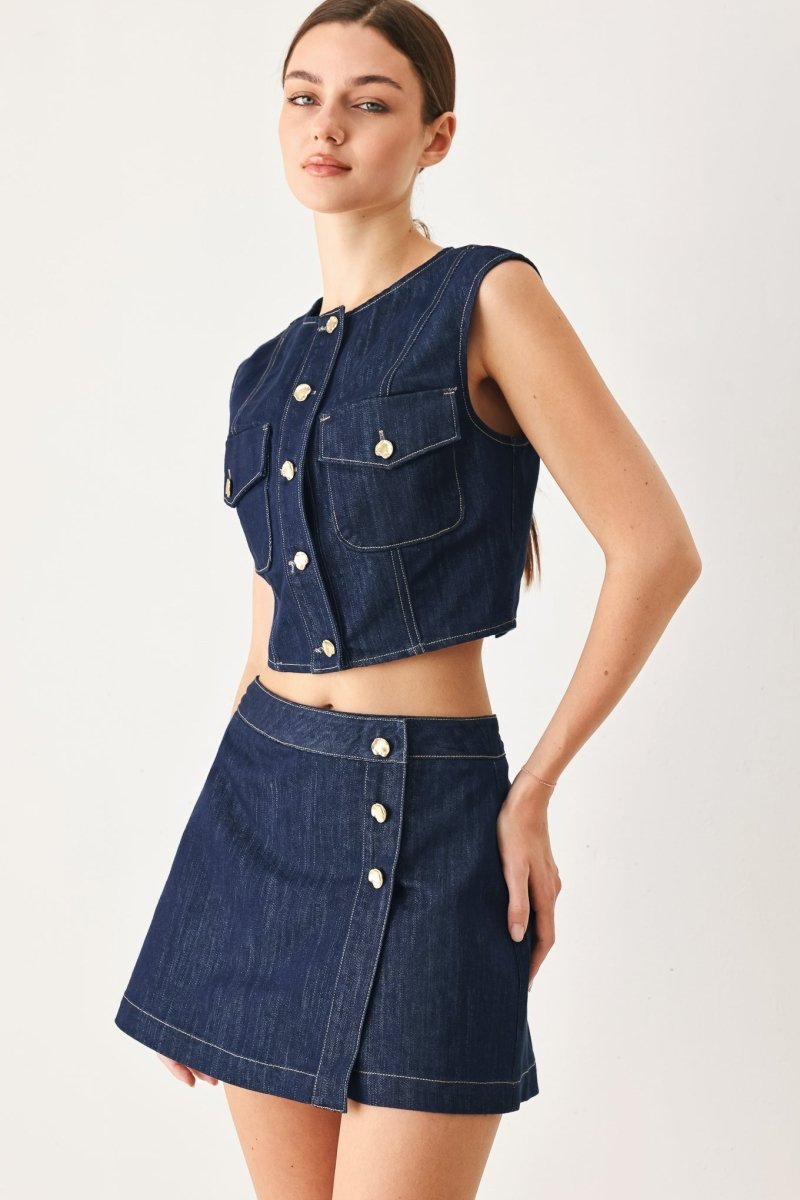 ICONIC INDIGO DENIM SKORT - Demented Sisters