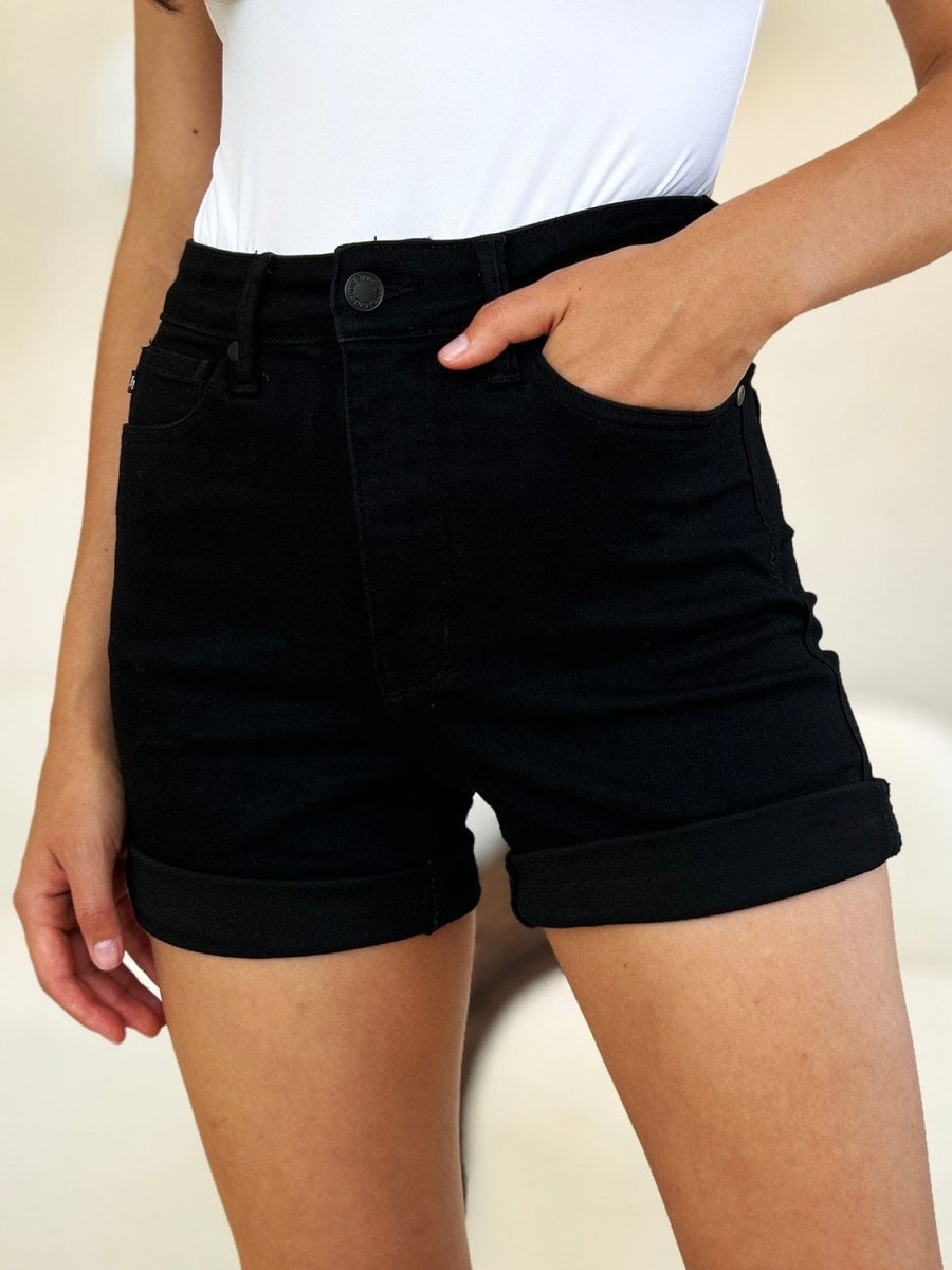 Judy Blue High Waist Tummy Control, Denim Shorts - Demented Sisters