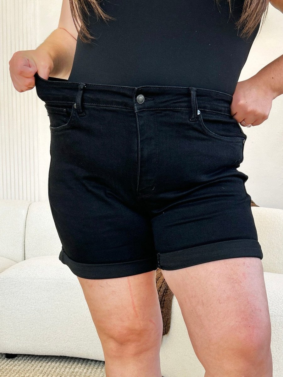 Judy Blue High Waist Tummy Control, Denim Shorts - Demented Sisters