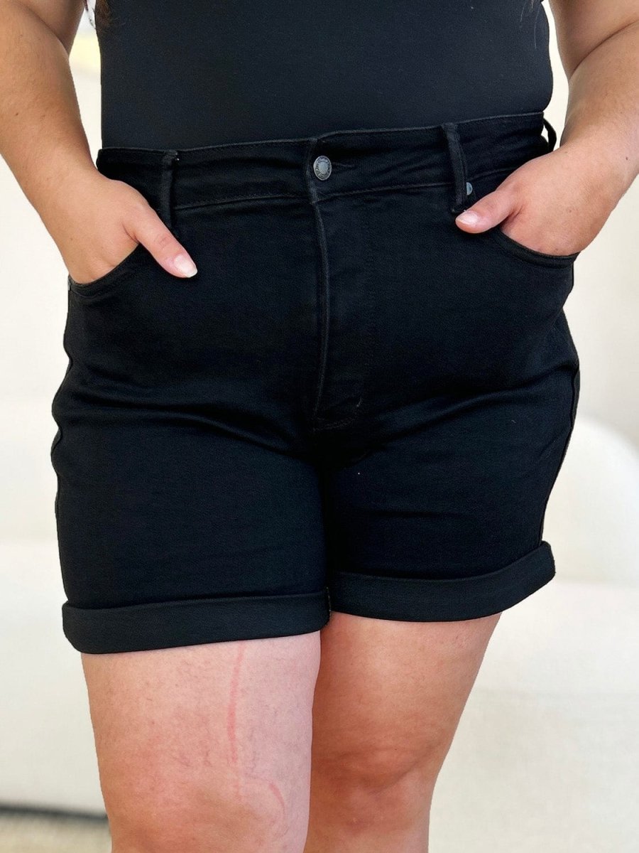 Judy Blue High Waist Tummy Control, Denim Shorts - Demented Sisters