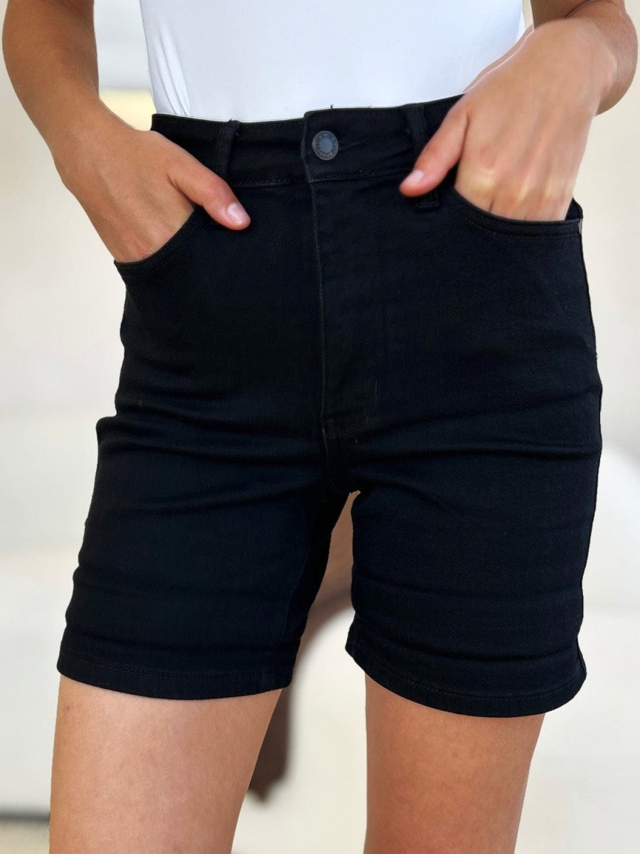 Judy Blue High Waist Tummy Control, Denim Shorts - Demented Sisters