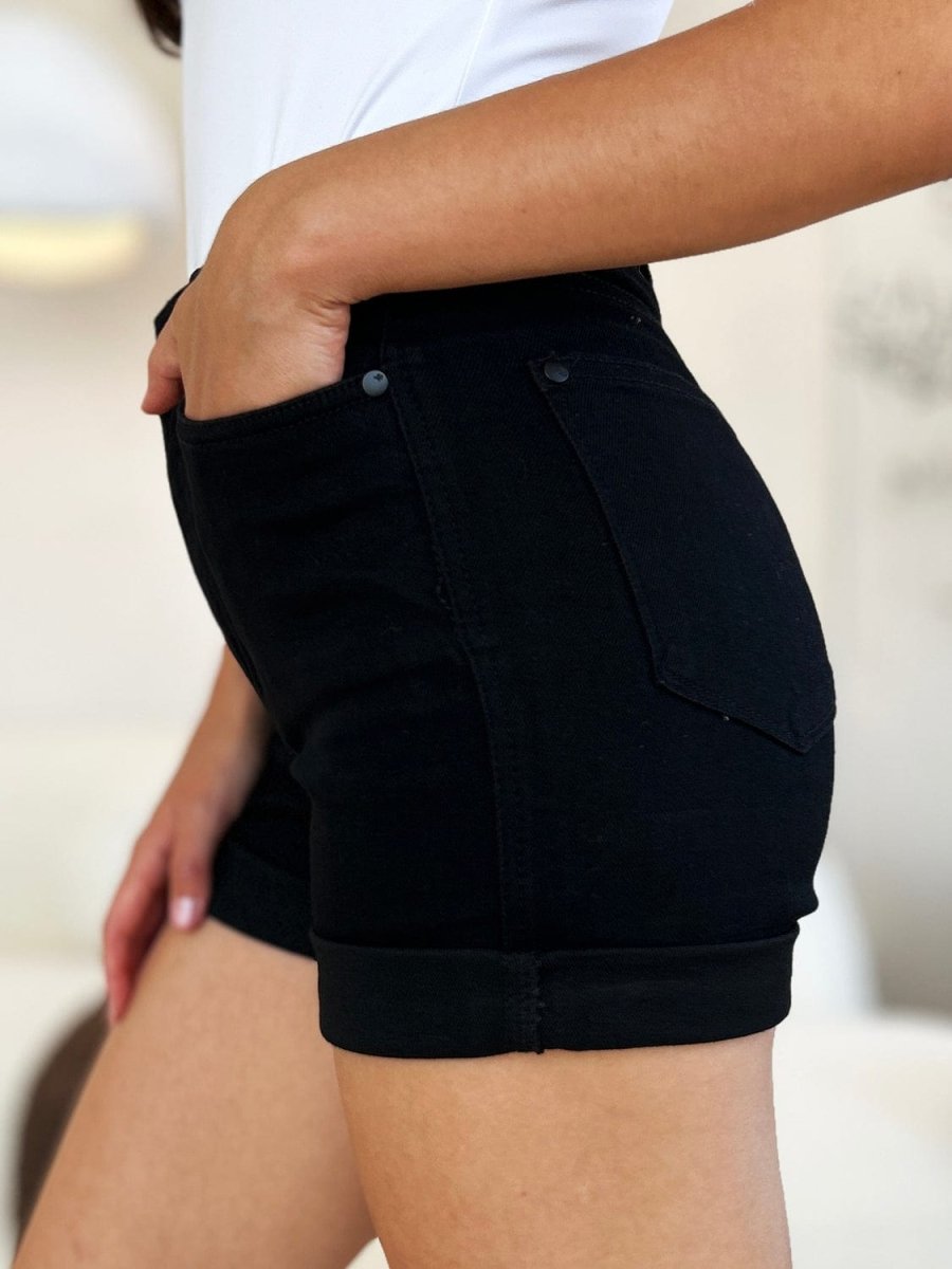 Judy Blue High Waist Tummy Control, Denim Shorts - Demented Sisters