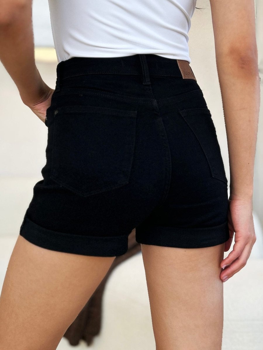Judy Blue High Waist Tummy Control, Denim Shorts - Demented Sisters